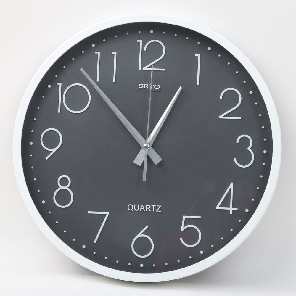 Round Shape Analog Wall Clock 10414 - Grey, Home & Lifestyle, Wall Clocks And Alarms, Chase Value, Chase Value