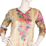 Women's Printed 2 Pcs Stitched Suit - Beige, Women, Shalwar Suits, Chase Value, Chase Value