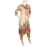 Women's Printed 2 Pcs Stitched Suit - Beige, Women, Shalwar Suits, Chase Value, Chase Value