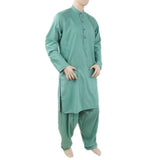 Men's Mashriq Slim Fit Suit - Dark Green, Men, Shalwar Kameez, Chase Value, Chase Value
