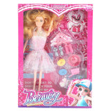 Beauty Doll 9 Pcs - Pink - test-store-for-chase-value