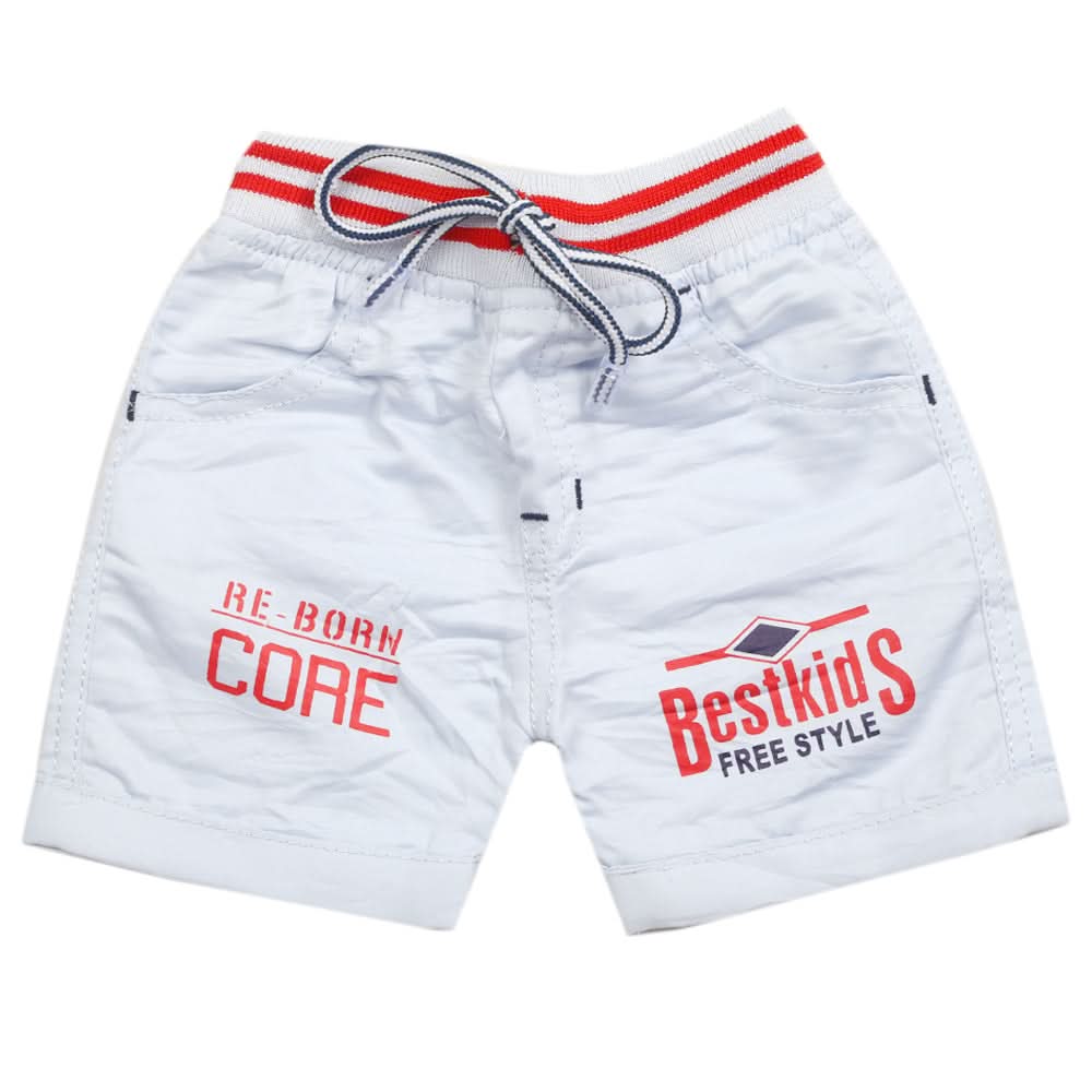 Newborn Boys Cotton Shorts - Light Blue, Kids, Newborn Boys Shorts And Pants, Chase Value, Chase Value