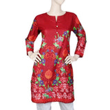 Women's Printed Kurti - Red, Women's Fashion, Chase Value, Chase Value