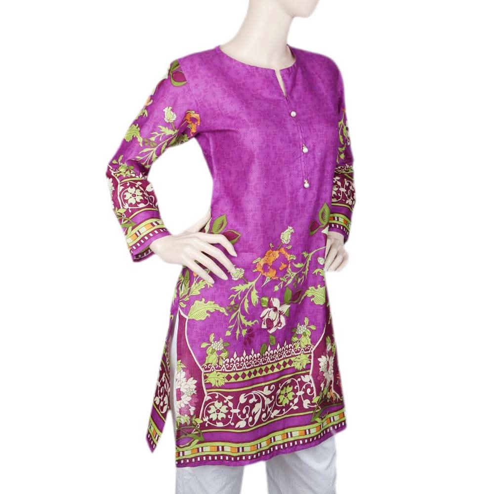 Women's Printed Kurti - Purple, Women's Fashion, Chase Value, Chase Value