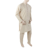 Men's Mashriq Slim Fit Kurta Pajama - Cream, Men, Shalwar Kameez, Chase Value, Chase Value