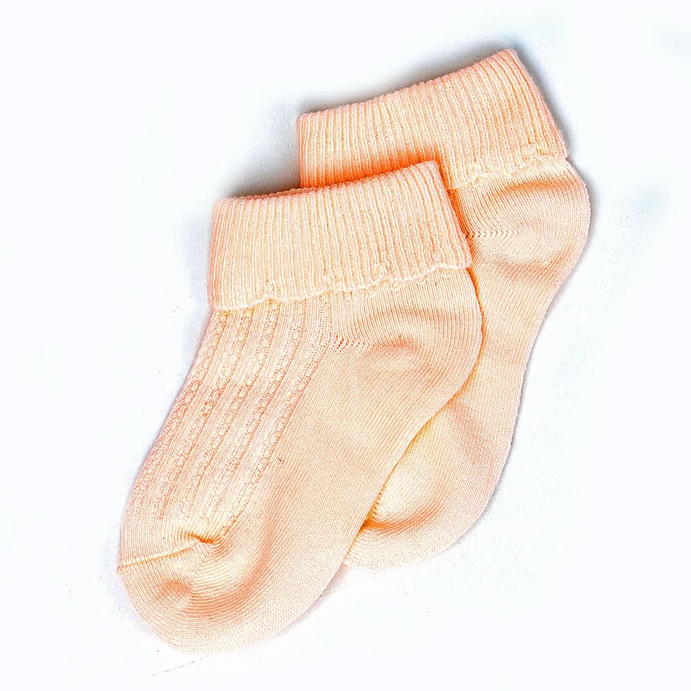Girls Fancy Socks - Peach, Kids, Girls Socks, Chase Value, Chase Value