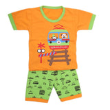 Boys Half Sleeves Suit - Orange, Kids, New Born Boys Sets And Suits, Chase Value, Chase Value