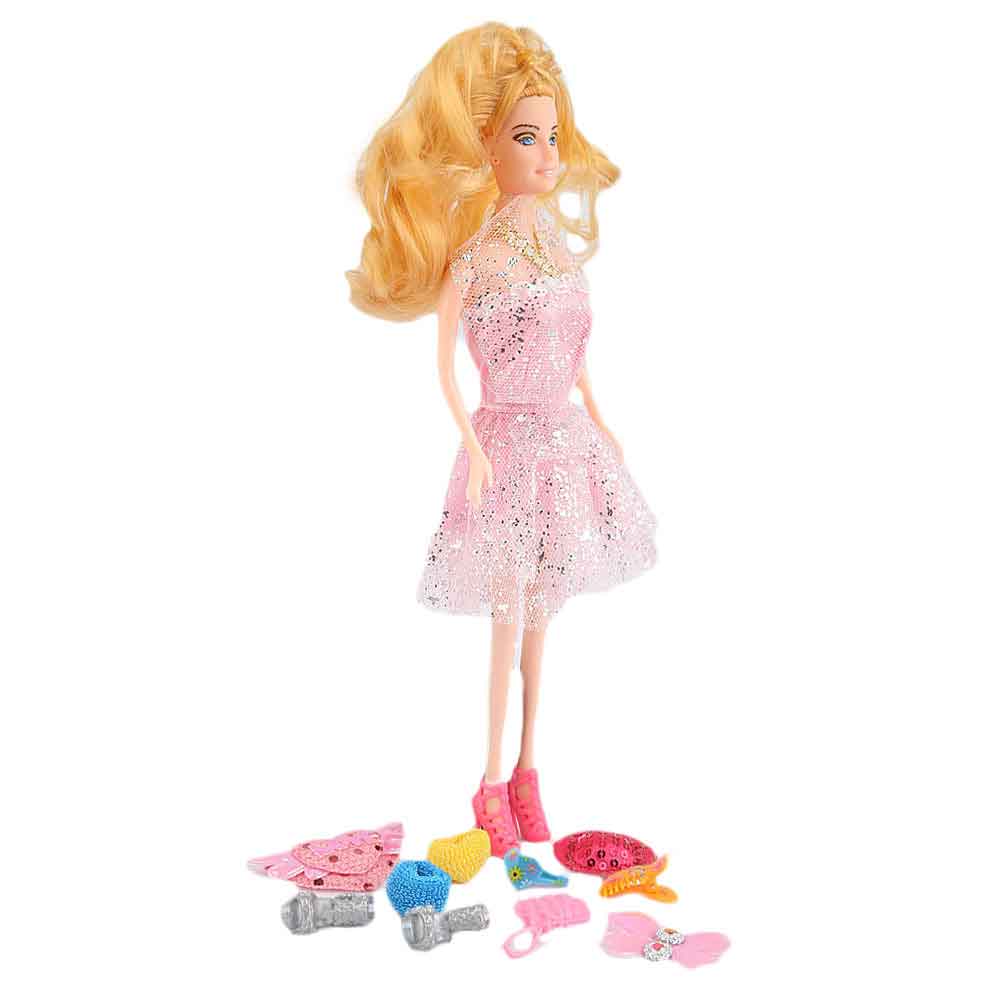 Beauty Doll 9 Pcs - Pink - test-store-for-chase-value