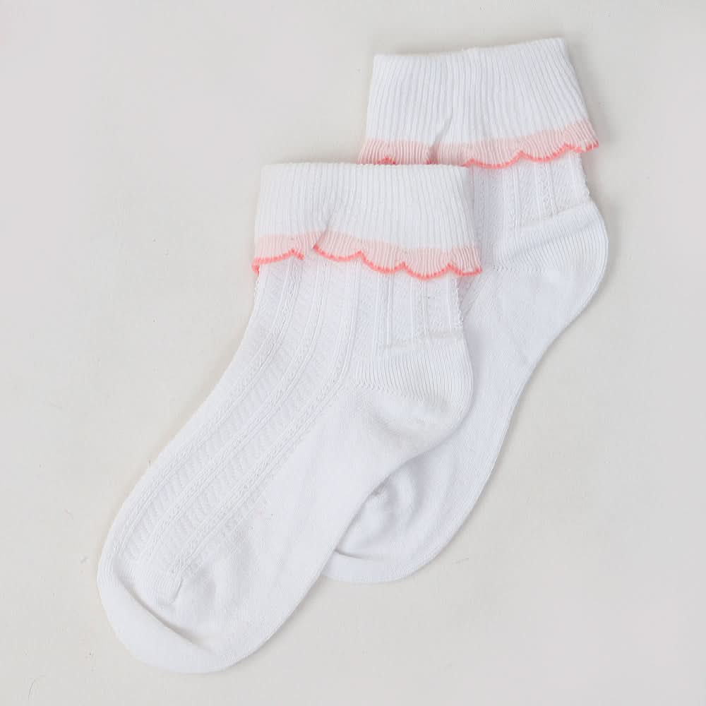 Girls Fancy Socks - White, Kids, Girls Socks, Chase Value, Chase Value