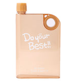 Notebook Water Bottle 380ml - Brown, Home & Lifestyle, Glassware & Drinkware, Chase Value, Chase Value