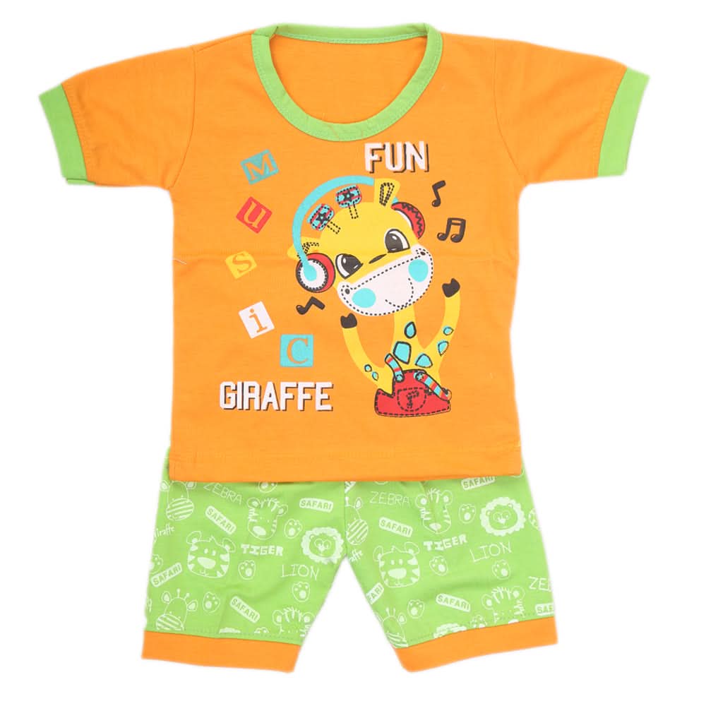 Boys Half Sleeves Suit - Orange, Kids, Boys Sets And Suits, Chase Value, Chase Value