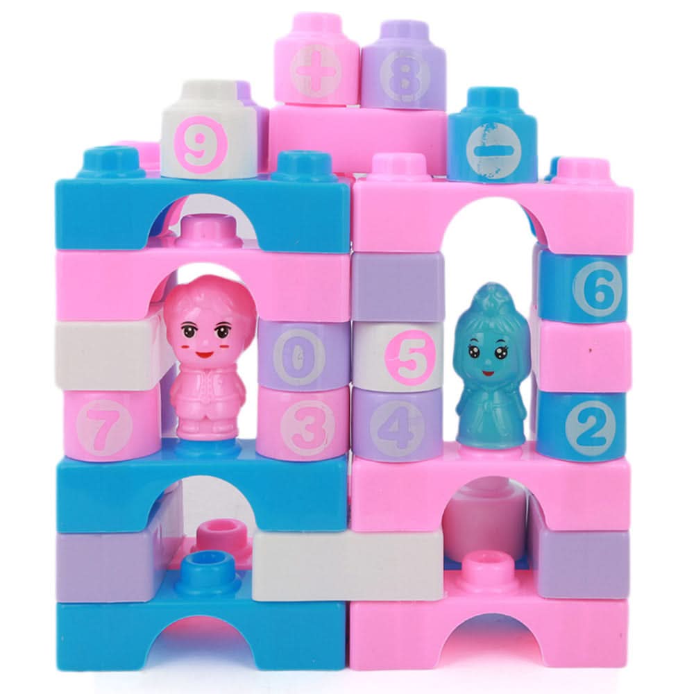 Kids Building Blocks - Pink, Kids, Educational Toys, Chase Value, Chase Value