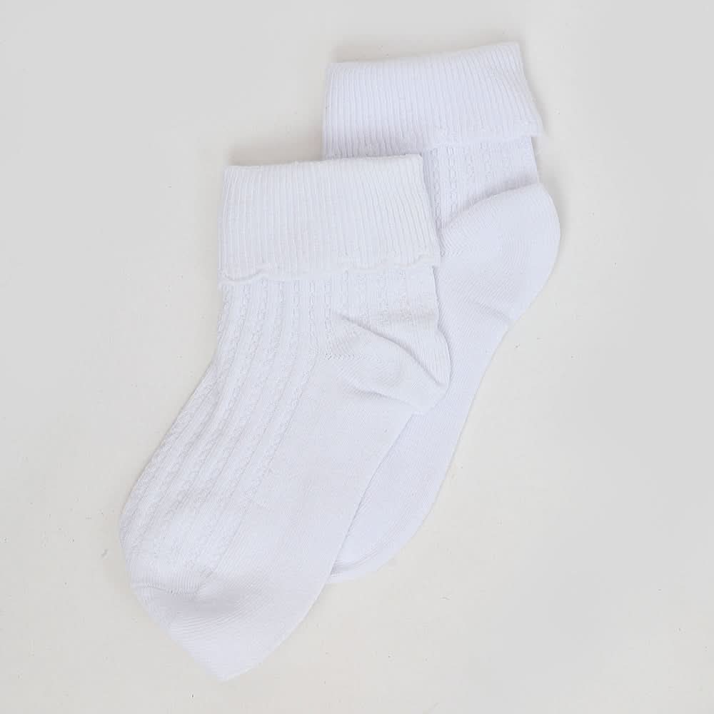 Girls Fancy Socks - White, Kids, Girls Socks, Chase Value, Chase Value