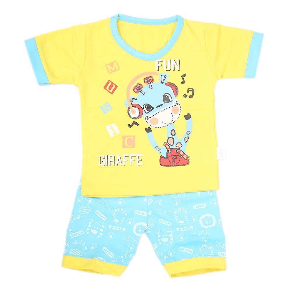 Boys Half Sleeves Suit - Yellow, Kids, Boys Sets And Suits, Chase Value, Chase Value