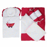 Newborn Sleeping Bag 7 Pcs Set Embroidered - Maroon, Kids, Sleeping Bags, Chase Value, Chase Value