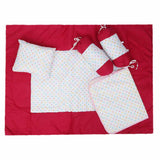 Newborn Sleeping Bag 7 Pcs Set Embroidered - Maroon, Kids, Sleeping Bags, Chase Value, Chase Value