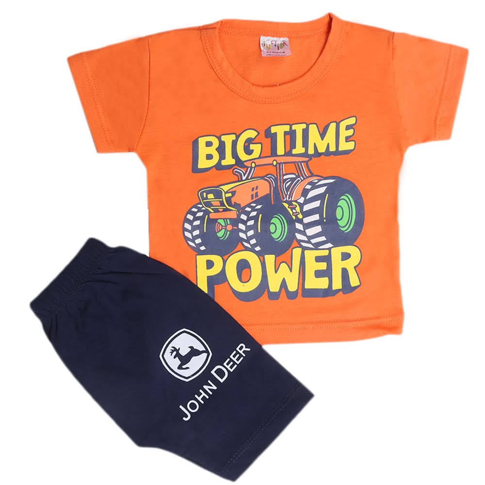 Newborns Boys Half Sleeves Suits - Orange, Kids, New Born Boys Sets And Suits, Chase Value, Chase Value