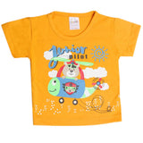 Newborn Boys Half Sleeves T-Shirt - Mustard, Kids, Newborn Boys Shirts And T-Shirts, Chase Value, Chase Value
