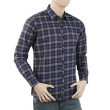 Men's Casual Check Shirt K.C-6123 - Royal Blue, Men, Shirts, Chase Value, Chase Value