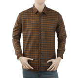 Men's Casual Check Shirt K.C-6123 - Mustard, Men, Shirts, Chase Value, Chase Value