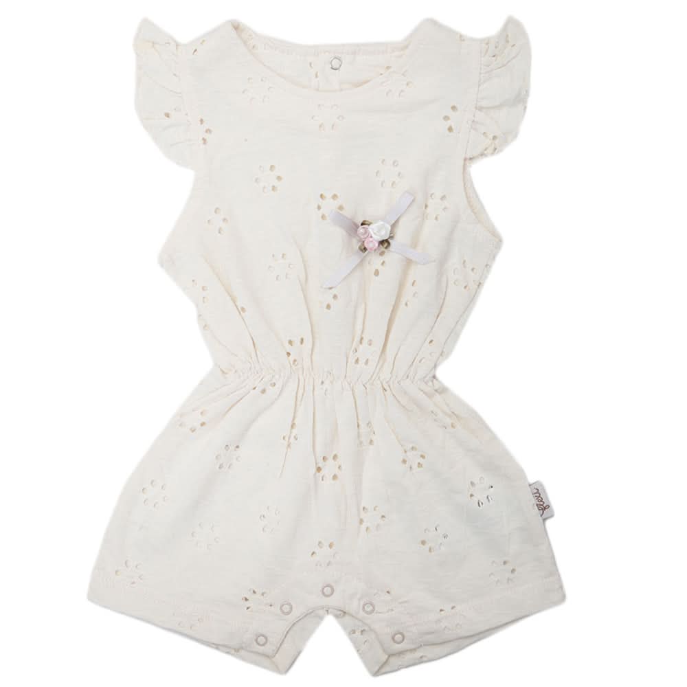 Newborn Girls Half Sleeves Romper - Fawn, Kids, Newborn Girls Rompers, Chase Value, Chase Value