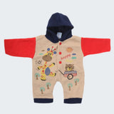 Newborn Boys Full Sleeves Polar Romper - Beige, Kids, NB Boys Rompers, Chase Value, Chase Value