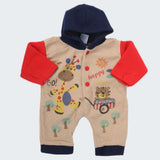Newborn Boys Full Sleeves Polar Romper - Beige, Kids, NB Boys Rompers, Chase Value, Chase Value