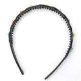 Shiny Multi Flower Hair Band - Black, Kids, Hair Accessories, Chase Value, Chase Value