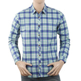 Men's Casual Check Shirt K.C-6123 - Blue, Men, Shirts, Chase Value, Chase Value
