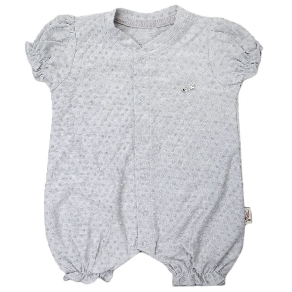Newborn Girls Half Sleeves Romper - Grey, Kids, Newborn Girls Rompers, Chase Value, Chase Value