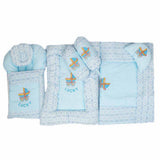 Newborn Sleeping Bag 7 Pcs Set Embroidered - Light Blue, Kids, Sleeping Bags, Chase Value, Chase Value