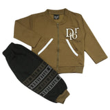 Boys 3Pcs Full Sleeves Suit - Olive Green, Boys Sets & Suits, Chase Value, Chase Value