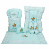 Newborn Sleeping Bag 7 Pcs Set Embroidered - Cyan, Kids, Sleeping Bags, Chase Value, Chase Value