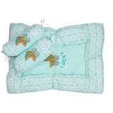 Newborn Sleeping Bag 7 Pcs Set Embroidered - Cyan, Kids, Sleeping Bags, Chase Value, Chase Value