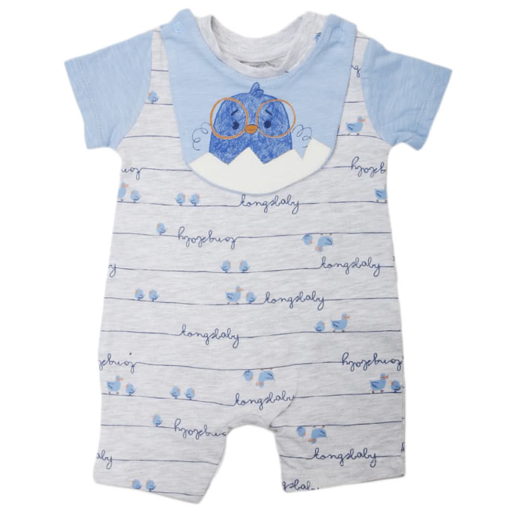 Newborn Boys Half Sleeves Romper 2240 B5-B9 - Blue, Kids, Newborn Boys Rompers, Chase Value, Chase Value
