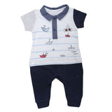 Newborn Boys Half Sleeves Romper - Navy Blue, Kids, Newborn Boys Rompers, Chase Value, Chase Value