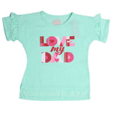 Girls Half Sleeves T-Shirts - Cyan, Kids, Girls T-Shirts, Chase Value, Chase Value