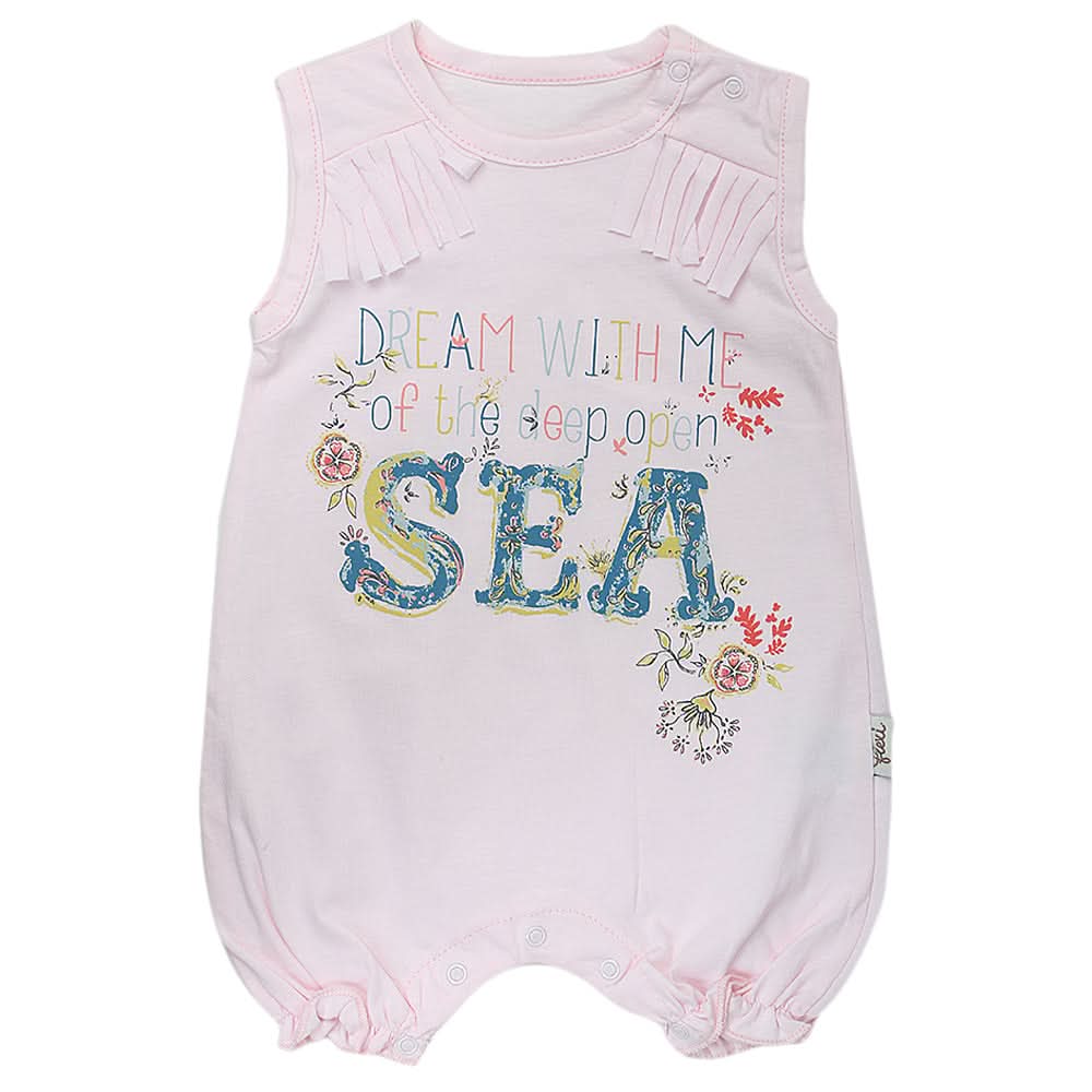 Newborn Girls Half Sleeves Romper - Light Pink, Kids, Newborn Girls Rompers, Chase Value, Chase Value