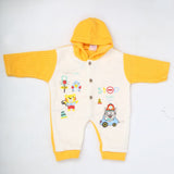 Newborn Boy Full Sleeves Polar Romper 5305 - Mustard, Kids, NB Boys Rompers, Chase Value, Chase Value