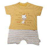Newborn Boys Half Sleeves Romper - Yellow, Kids, Newborn Boys Rompers, Chase Value, Chase Value