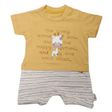 Newborn Boys Half Sleeves Romper - Yellow, Kids, Newborn Boys Rompers, Chase Value, Chase Value