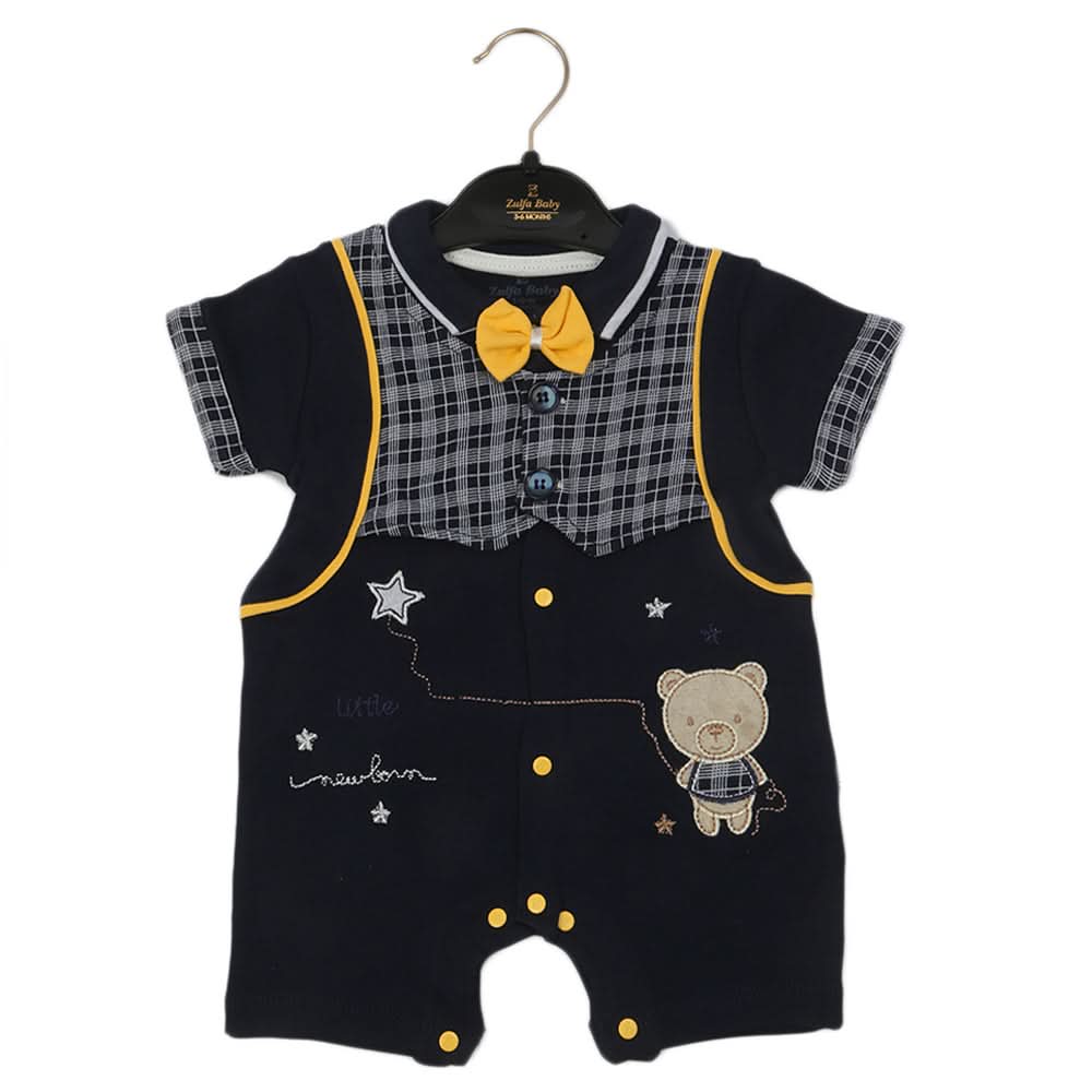 Newborn Boys Romper - Navy Blue, Newborn Boys Rompers, Chase Value, Chase Value