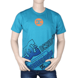 Light Blue Half sleeves Printed Round Neck T-Shirt For Men, Men, T-Shirts And Polos, Chase Value, Chase Value