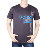 Men's Half sleeves Printed Round Neck T-Shirt - Grey, Men, T-Shirts And Polos, Chase Value, Chase Value