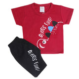 Newborn Boys Half Sleeves Suit - Maroon, Kids, New Born Boys Sets And Suits, Chase Value, Chase Value