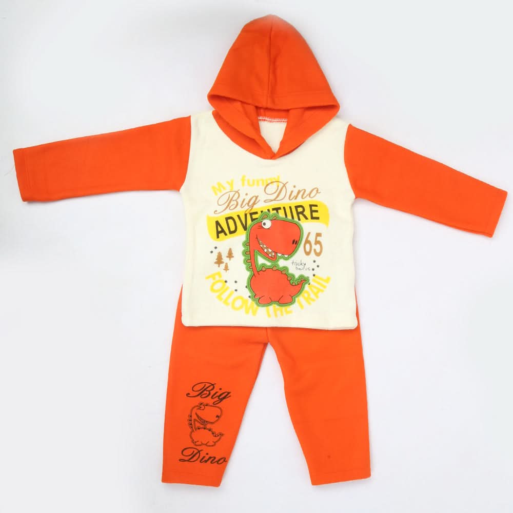 Boys Full Sleeves Polar Suit 8851 - Orange, Kids, Boys Sets And Suits, Chase Value, Chase Value