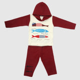 Boys Full Sleeves Polar Suit 8853 - Maroon, Kids, Boys Sets And Suits, Chase Value, Chase Value
