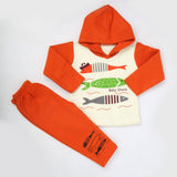 Boys Full Sleeves Polar Suit 8853 - Orange, Kids, Boys Sets And Suits, Chase Value, Chase Value