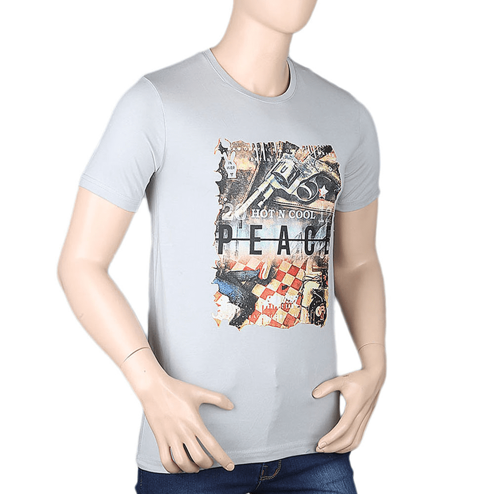 Men's Printed T-Shirt - Grey - test-store-for-chase-value