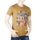 Men's Printed T-Shirt - Brown - test-store-for-chase-value